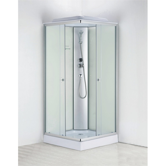 Душевая кабина Loranto 100х100 см CS-992EATM/W-100, хром/матовое фото 2