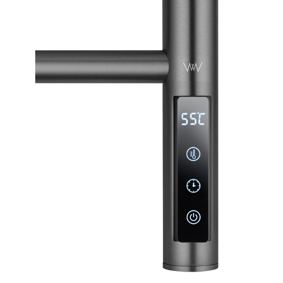 Полотенцесушитель электрический Wonzon & Woghand Bonn П9 218x800 мм WW-AL4092-GM, темный графит фото 4