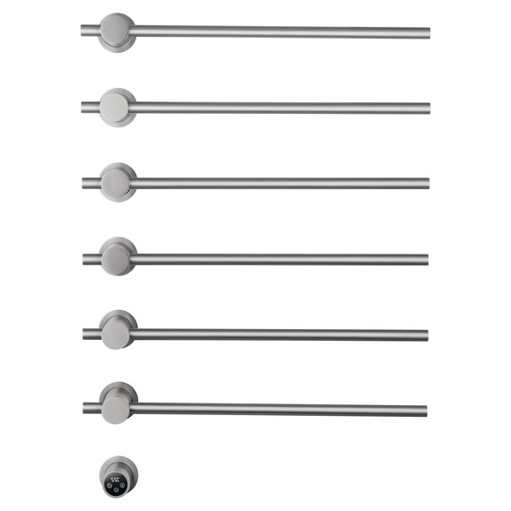 Полотенцесушитель электрический Wonzon & Woghand Baden П6 550x785 мм WW-AL366-BR, никель фото 2