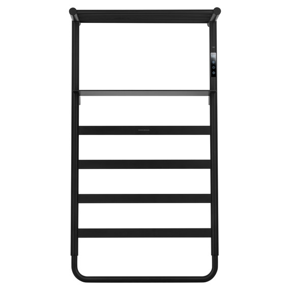 Полотенцесушитель электрический Wonzon & Woghand Düsseldorf с полкой П7 450x862 мм WW-A208-MB, чёрный фото 