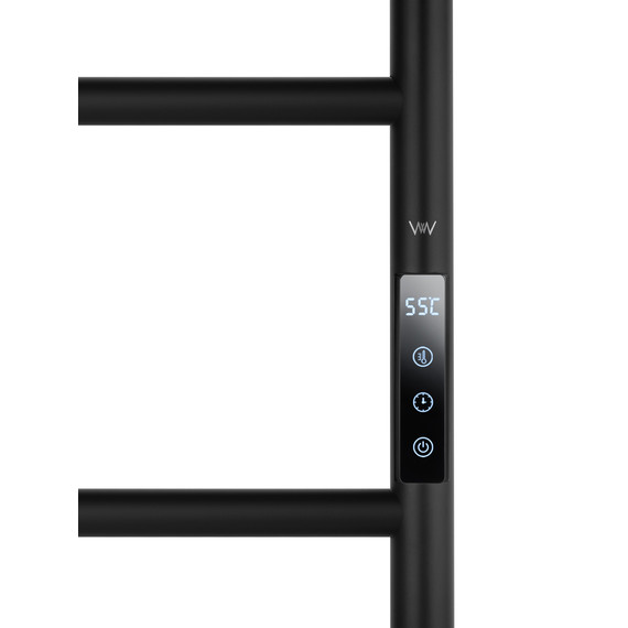 Полотенцесушитель электрический Wonzon & Woghand Wismar П7 450x904 мм WW-AL202-MB, чёрный фото 4