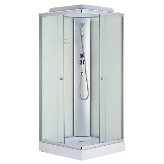 Душевая кабина Loranto 100х100 см CS-992EATM/W-100, хром/матовое фото 