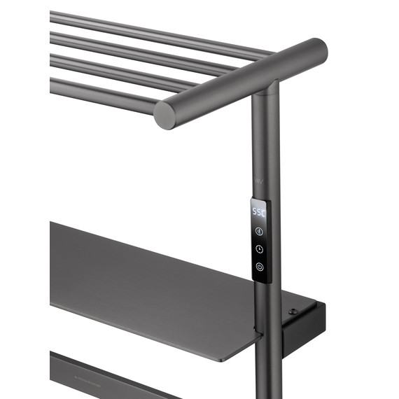 Полотенцесушитель электрический Wonzon & Woghand Düsseldorf с полкой П7 450x862 мм WW-A208-GM, темный графит фото 3