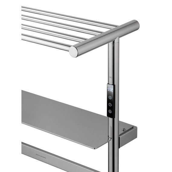 Полотенцесушитель электрический Wonzon & Woghand Düsseldorf с полкой П7 450x862 мм WW-A208-BR, никель фото 4