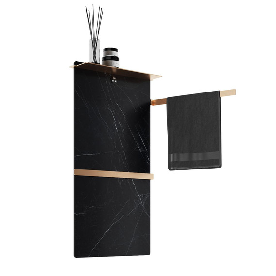 Полотенцесушитель электрический Wonzon & Woghand Stuttgart 430x806 мм WW-A504-BG, золото фото 