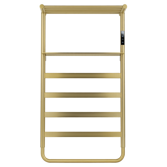 Полотенцесушитель электрический Wonzon & Woghand Düsseldorf с полкой П7 450x862 мм WW-A208-BG, золото фото 2