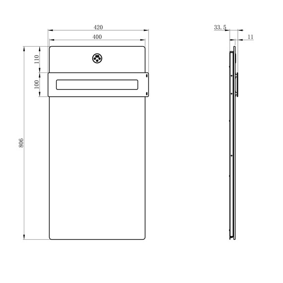 Полотенцесушитель электрический Wonzon & Woghand Stuttgart 420x806 мм WW-A501-BR, никель фото 6