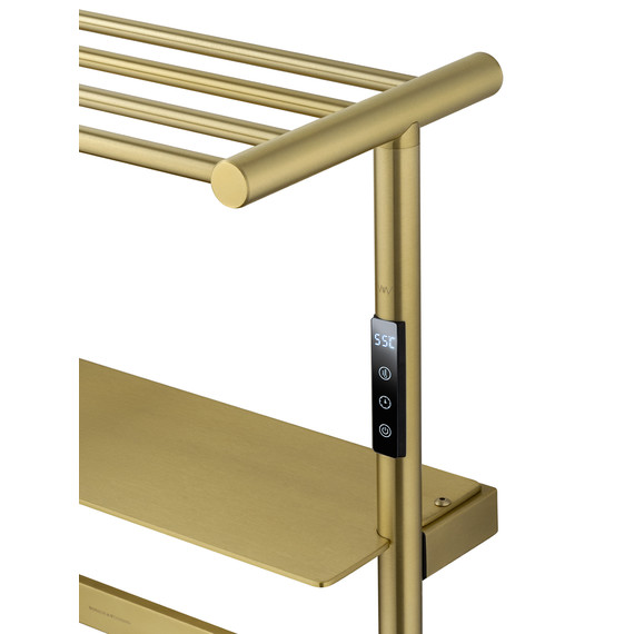 Полотенцесушитель электрический Wonzon & Woghand Düsseldorf с полкой П7 450x862 мм WW-A208-BG, золото фото 4
