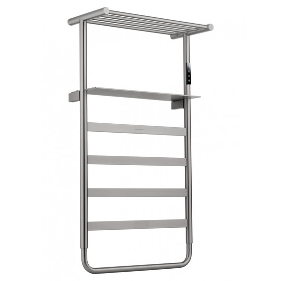 Полотенцесушитель электрический Wonzon & Woghand Düsseldorf с полкой П7 450x862 мм WW-A208-BR, никель фото 