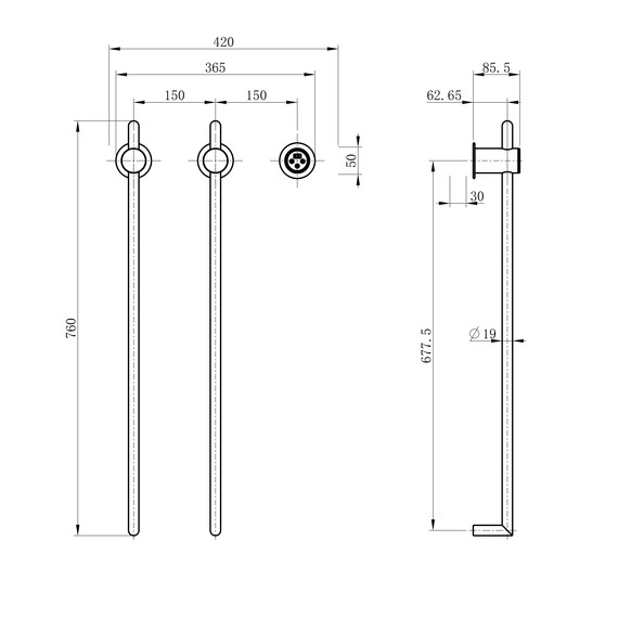 Полотенцесушитель электрический Wonzon & Woghand Leipzig П2 420x760 мм WW-AL3621-BG, золото фото 6