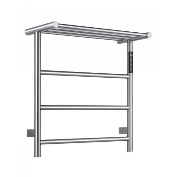 Полотенцесушитель электрический Wonzon & Woghand Bonn с полкой П4 450x500 мм WW-AL402-BR, никель фото 