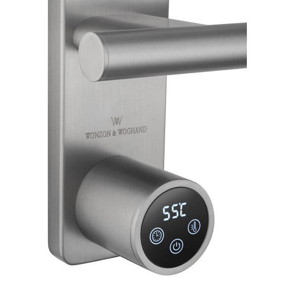 Полотенцесушитель электрический Wonzon & Woghand Nürnberg П5 520x627 мм WW-AL345-BR, никель фото 4