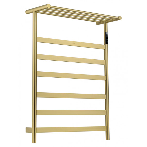 Полотенцесушитель электрический Wonzon & Woghand Essen с полкой П7 548x774 мм WW-A403-BG, золото фото 