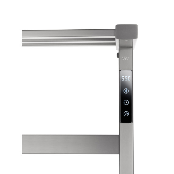 Полотенцесушитель электрический Wonzon & Woghand Frankfurt с полкой П10 450x900 мм WW-1029-GM, темный графит фото 3