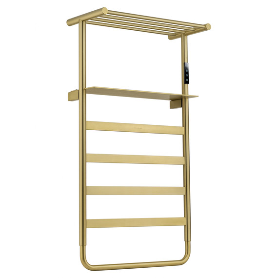 Полотенцесушитель электрический Wonzon & Woghand Düsseldorf с полкой П7 450x862 мм WW-A208-BG, золото фото 