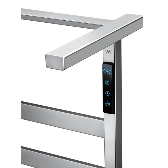 Полотенцесушитель электрический Wonzon & Woghand Frankfurt с полкой П7 450x640 мм WW-A1026-CR фото 3