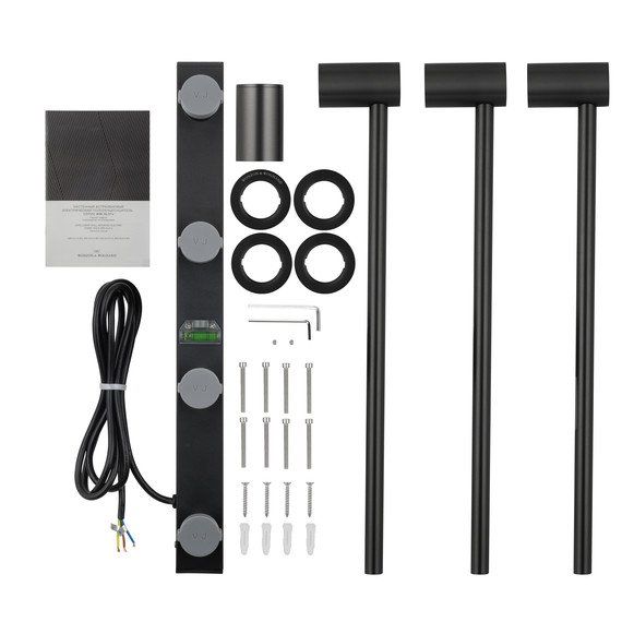 Полотенцесушитель электрический Wonzon & Woghand Hamburg П3 520x515 мм WW-AL313-MB, чёрный фото 5