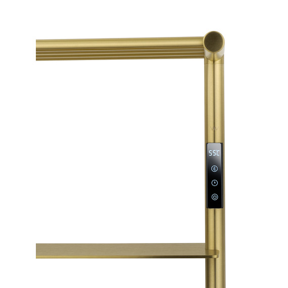 Полотенцесушитель электрический Wonzon & Woghand Düsseldorf с полкой П7 450x862 мм WW-A208-BG, золото фото 3