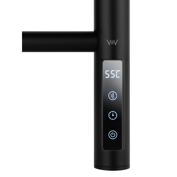 Полотенцесушитель электрический Wonzon & Woghand Bonn П9 418x900 мм WW-AL409-MB, чёрный фото 4