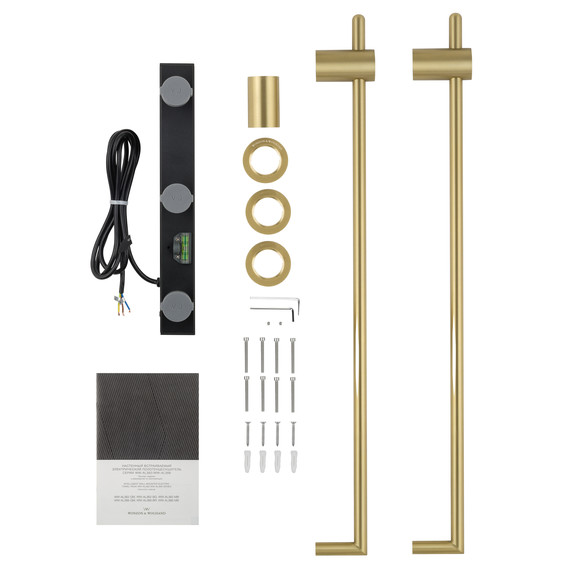 Полотенцесушитель электрический Wonzon & Woghand Leipzig П2 420x760 мм WW-AL3621-BG, золото фото 5