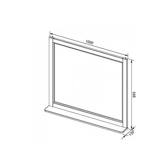 Зеркало Aquanet Бостон М 100 см 00209674, белый фото 4