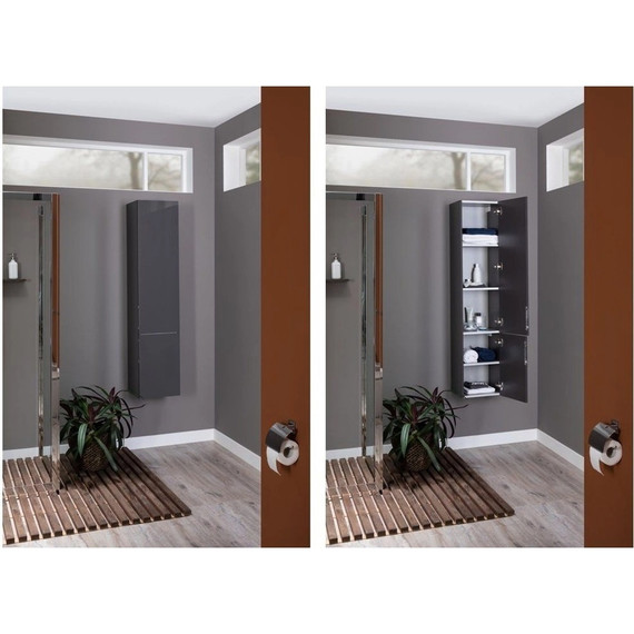 Пенал подвесной Aquanet Алвита 35 см 00240197, серый антрацит фото 9