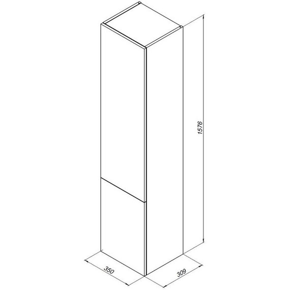 Пенал подвесной Aquanet Алвита 35 см 00240197, серый антрацит фото 10