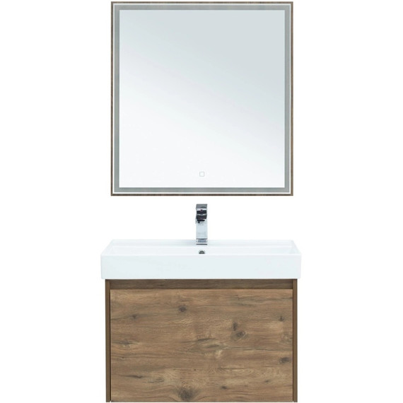 Зеркало Aquanet Nova Lite 75 см 00249513 LED, дуб рустикальный фото 4