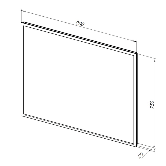 Зеркало Aquanet Оптима 90 см 00288966 LED фото 7
