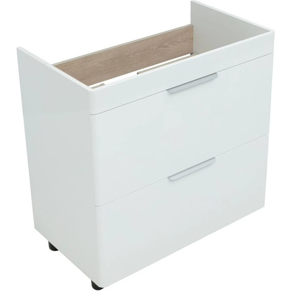 Тумба напольная с раковиной Aquanet Ирис New 80 см 00310154 (2 ящика) белый глянец фото 14