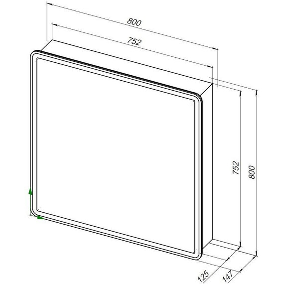 Зеркало-шкаф Aquanet Оптима 80 см 00311862 LED, белый фото 15