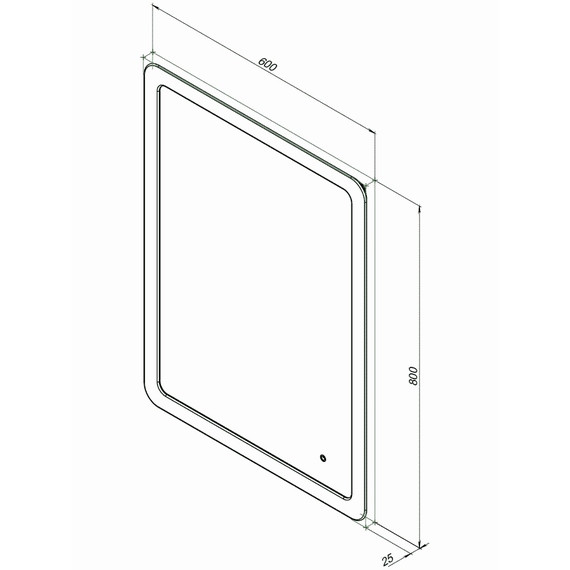 Зеркало Aquanet Ирис 60 см 00316650 LED фото 5