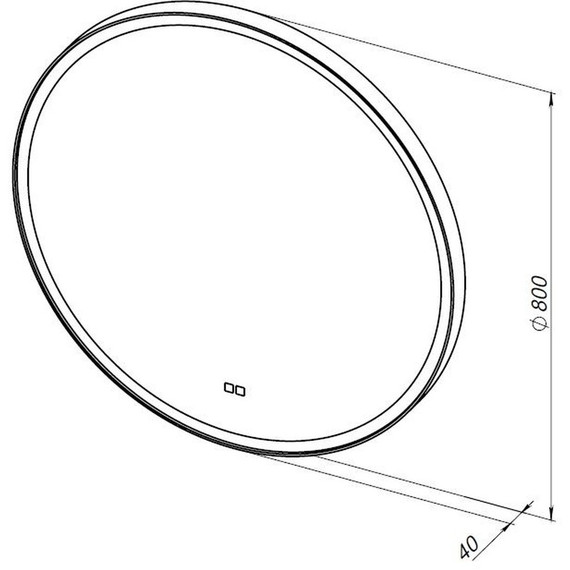 Зеркало Aquanet Тренд 80 см 00316653 LED, чёрный фото 6
