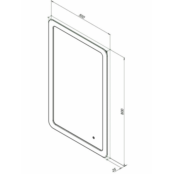 Зеркало Aquanet Ирис 50 см 00326446 LED фото 5