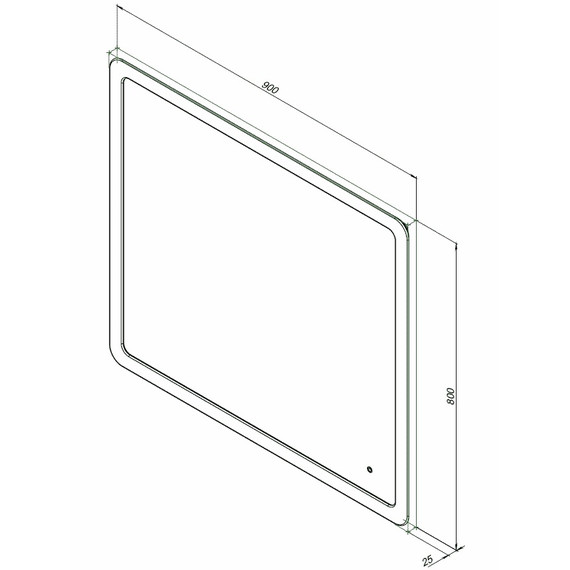 Зеркало Aquanet Ирис 90 см 00326447 LED фото 4
