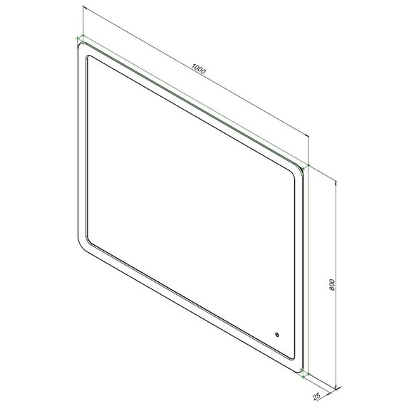 Зеркало Aquanet Ирис 100 см 00326448 LED фото 5
