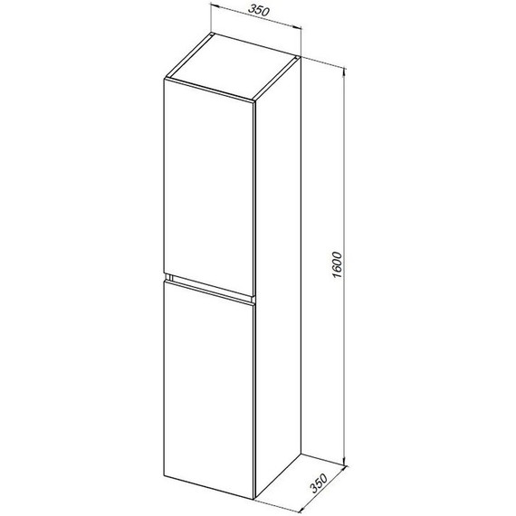 Пенал подвесной Aquanet Вега 35 см 00329126, белый глянец фото 8