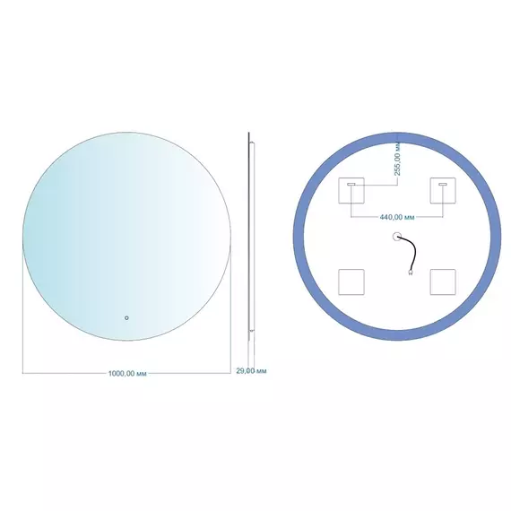 Зеркало Aquanet Смарт 100 см 00336637 фото 7