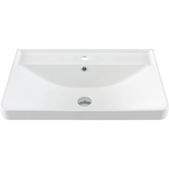 Тумба напольная с раковиной Aquanet Вега 70 см 00344122 (2 ящика) белый глянец фото 2