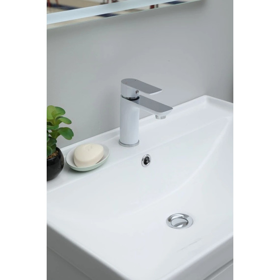 Тумба напольная с раковиной Aquanet Вега 70 см 00344122 (2 ящика) белый глянец фото 11