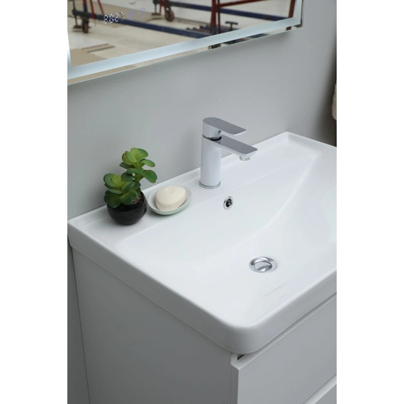 Тумба напольная с раковиной Aquanet Вега 70 см 00344122 (2 ящика) белый глянец фото 12