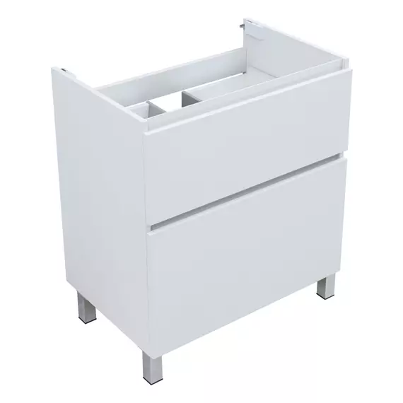 Тумба напольная с раковиной Aquanet Вега 70 см 00344122 (2 ящика) белый глянец фото 17