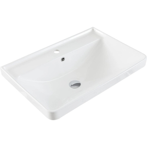 Тумба напольная с раковиной Aquanet Вега 70 см 00344122 (2 ящика) белый глянец фото 19