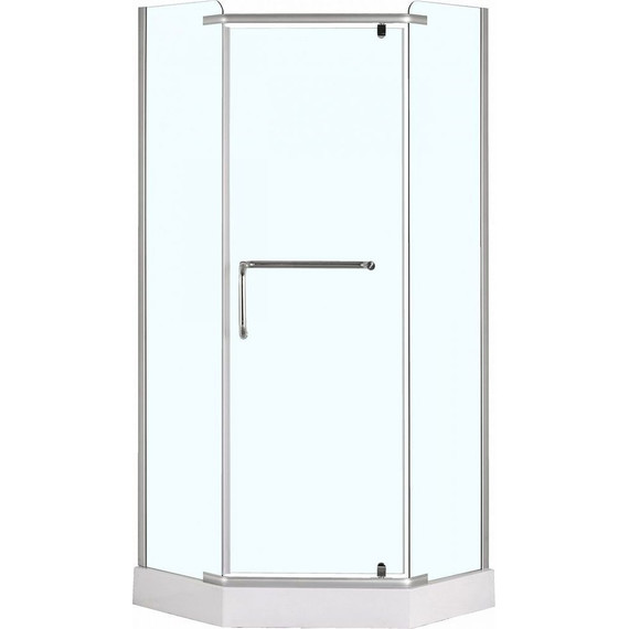 Душевое ограждение Loranto CS-816S B 90x90 см, сатин/прозрачное с поддоном фото 2