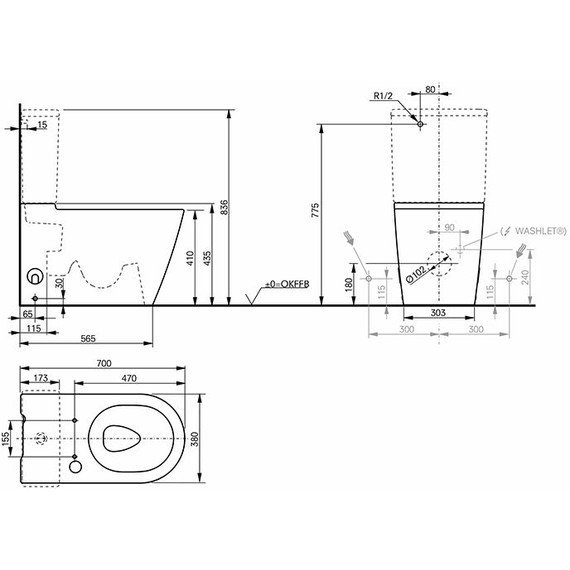 Унитаз-биде подвесной безободковый Toto RP CW561Y#XW с крышкой микролифт фото 4