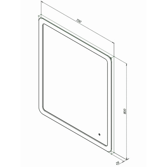 Зеркало Aquanet Ирис 70 см 00326444 LED фото 5