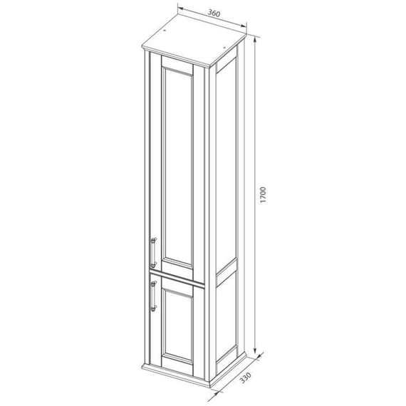 Пенал подвесной Aquanet Бостон М 36 см 00209680 L, белый матовый фото 7