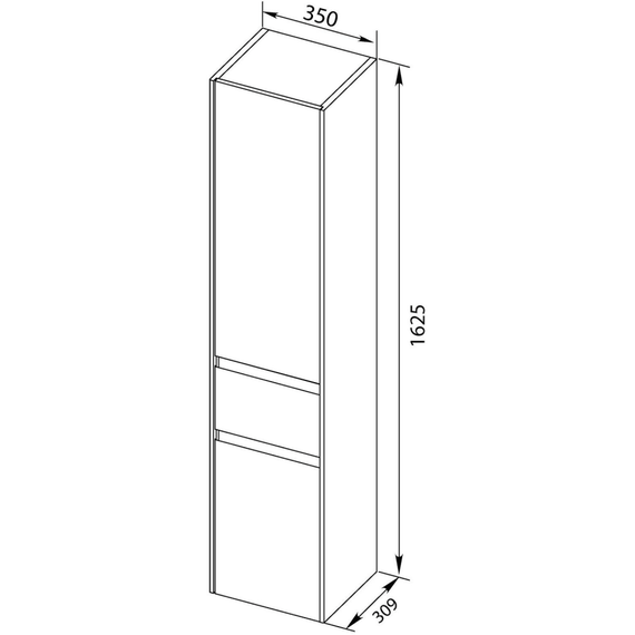 Пенал подвесной Aquanet Бруклин 35 см 00209827 L, белый глянец фото 14