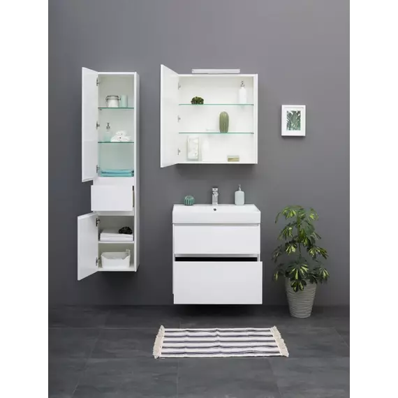 Пенал подвесной Aquanet Бруклин 35 см 00209827 L, белый глянец фото 12