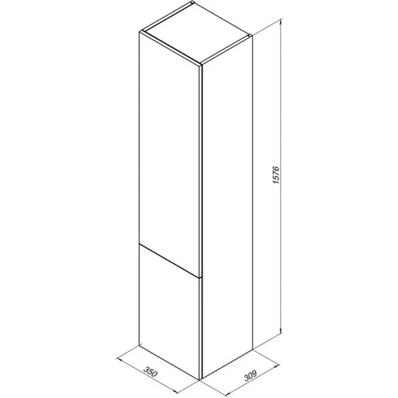 Пенал подвесной Aquanet Алвита 35 см 00235359 R, белый фото 4